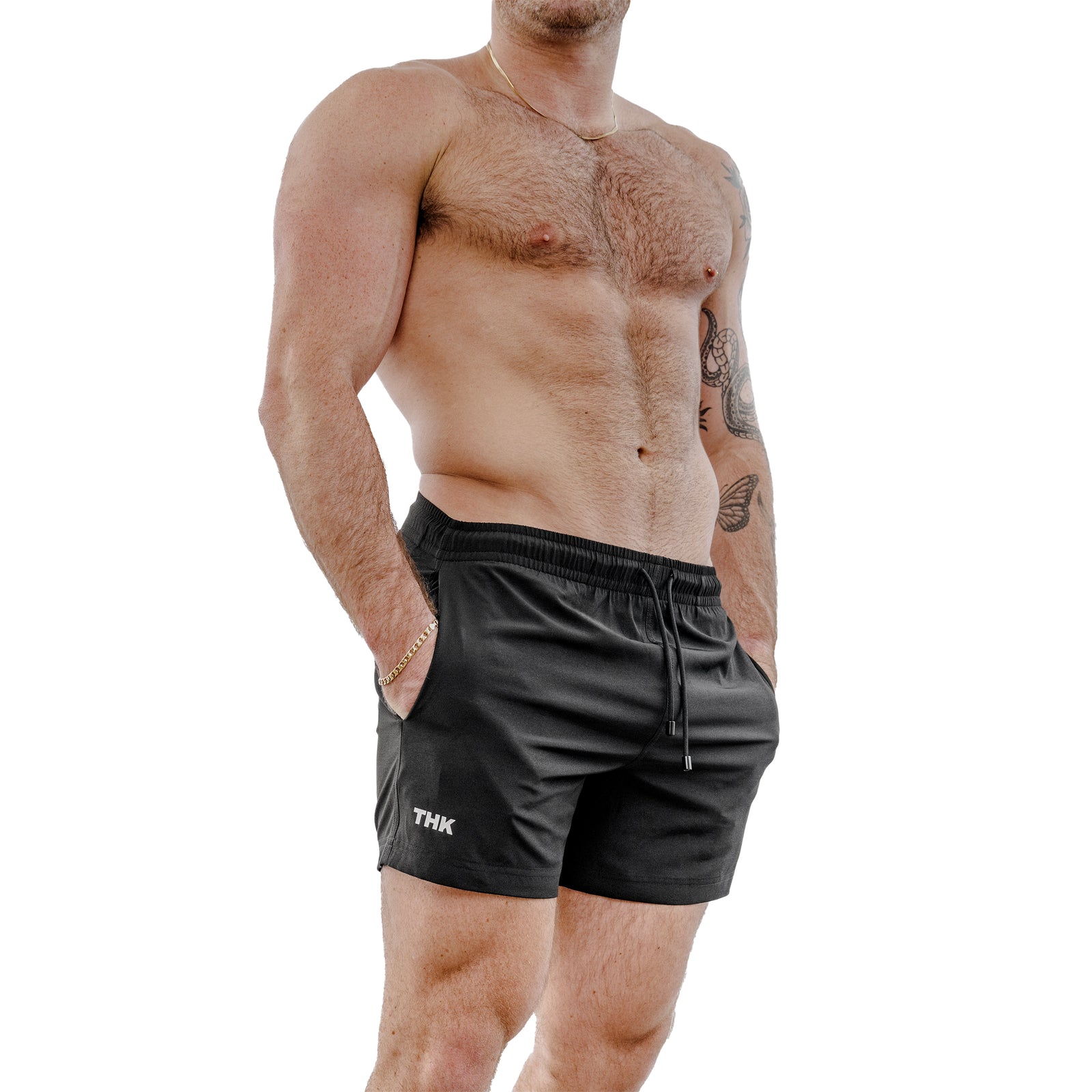 Black Swim Gym Short - THK