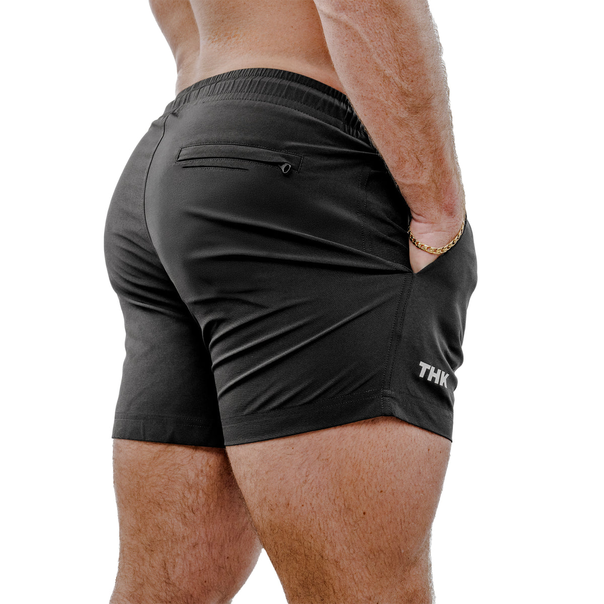 Black Swim Gym Short - THK